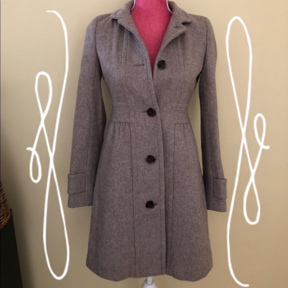 J.Crew BEAUTIFUL Tan/Gray Wool coat size 00